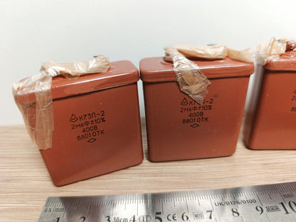 4Pcs. AUDIO CAPACITOR K73P-2 400V  2uF 10% NOS PETP USSR NOS