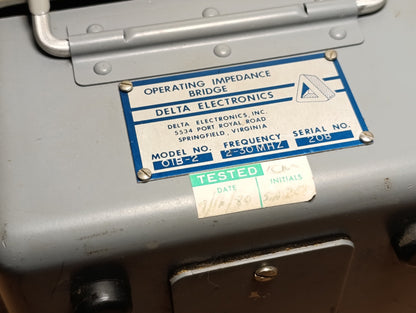 TeleverketOIB-2 TRS 27 Operting Impedence Bridge Used FROM Rogaland Radio USED