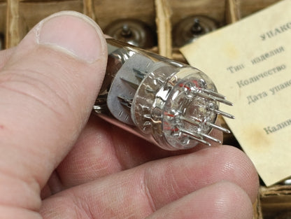 4 PCS 6N3P-EV 6Н3П-EB (2C51/6385/ECC42) NEW NOS VACUUM TUBES 80s same date