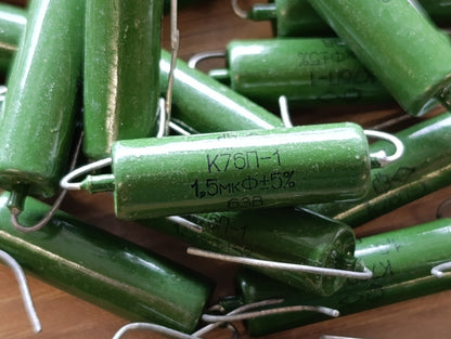 Lot of 10 pcs K76-1  1.5uf mkf  63V New 5% Lacquer film capacitors K76 audio