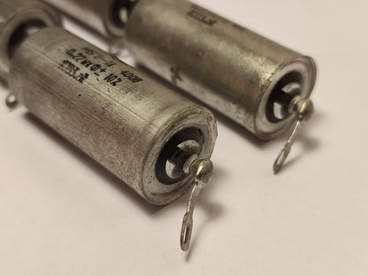 4X 0.22 uF 400 V MBGCH-1A Paper-In-OiL PIO AUDIO CAPACITORS, NOS