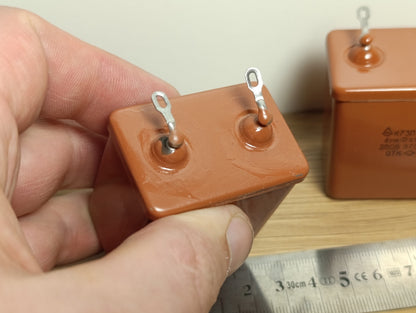 2Pcs. AUDIO CAPACITOR K73P-4 250V 4uF 1% NOS PETP USSR NOS