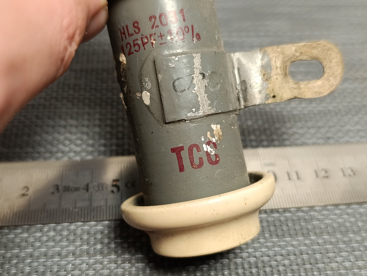 Feed Thru Capacitor 125pf 10kv TCC HLS 2031  (Pull) USED