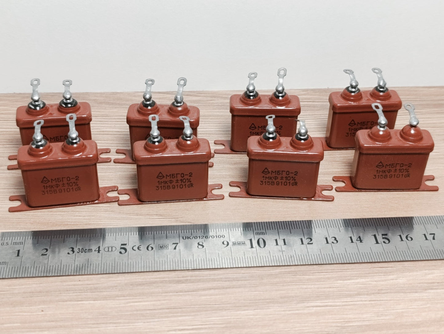 8Pcs. 1uF 315 V RUSSIAN PAPER IN OIL PIO AUDIO CAPACITORS MBGO-2 МБГO-2 NEW