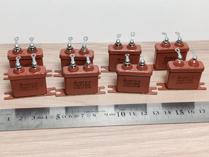 8Pcs. 1uF 315 V RUSSIAN PAPER IN OIL PIO AUDIO CAPACITORS MBGO-2 МБГO-2 NEW