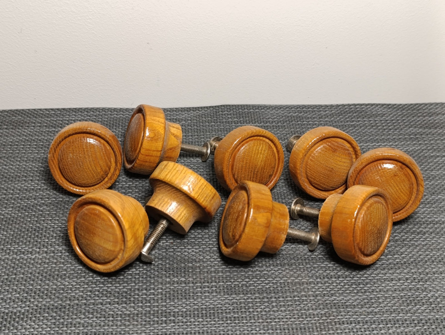 Vintage Wooden door knob handles 9 pieces USED LOT
