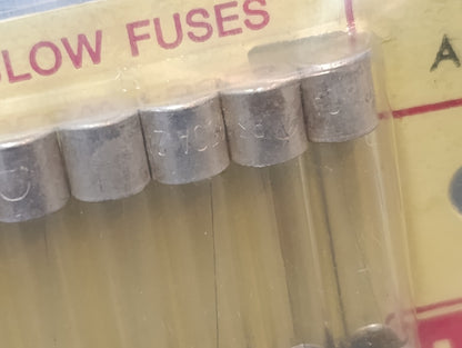 (10Pcs.) LOT 1/4 1.25 Quick Blow Fuses 2A 2Amp Silver plated UK made NOS Vintage