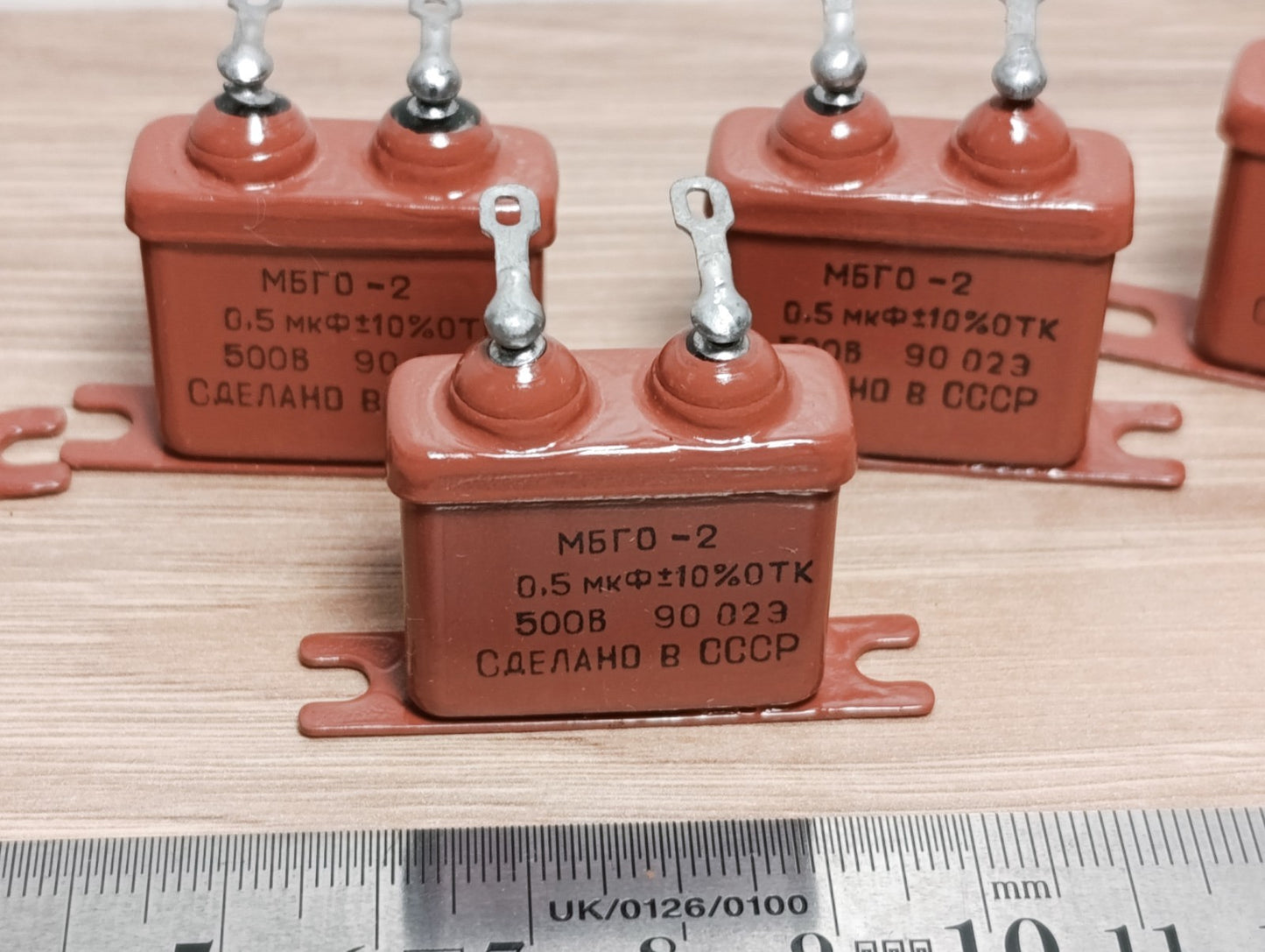 4Pcs. 0.5uF 500 V RUSSIAN PAPER IN OIL PIO AUDIO CAPACITORS MBGO-2 МБГO-2 NEW