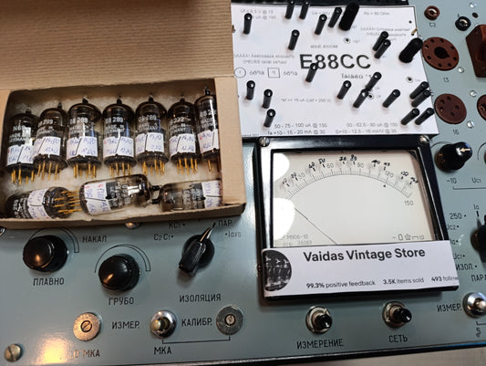 Siemens & Halske E88CC 6922 Pair A3 8E same Date codes radio vacum tubes (2pcs)