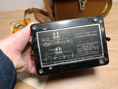 Megger earth meter serries 4 1950's date FROM Rogaland Radio USED