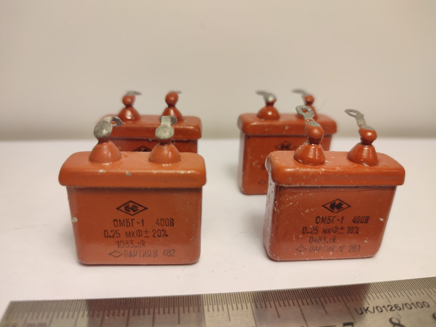 4 Stück 0,25 uF 400 V 10 % MBGP MBGP PIO-Kondensatoren Puls Mehrzweck UdSSR NOS
