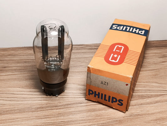 PHILIPS AZ1 FULL-WAVE VACUUM RECTIFIER TUBE NOS = 140NG TAZ1 WE54 RAZ1 VG