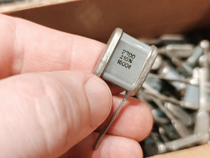 5 pcs. 2700pF 1600V 1.6kv Silver Mica Capacitors SGM-4 Soviet NOS USSR made