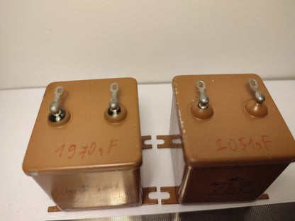 2x 2 uF 20% 1000 V RUSSIAN PAPER IN OIL PIO AUDIO CAPACITOR MBGP-2 МБГП-2