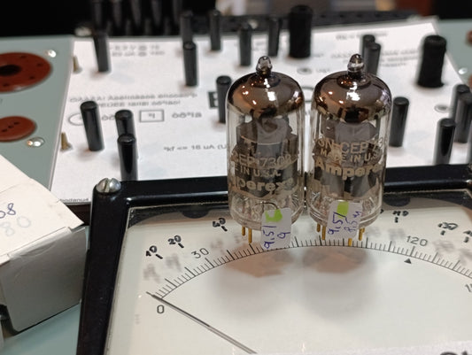 Pair Amperex gold 7308 = E188CC / E88CC Tube  Same Code VR5 USED TESTED (2pc)