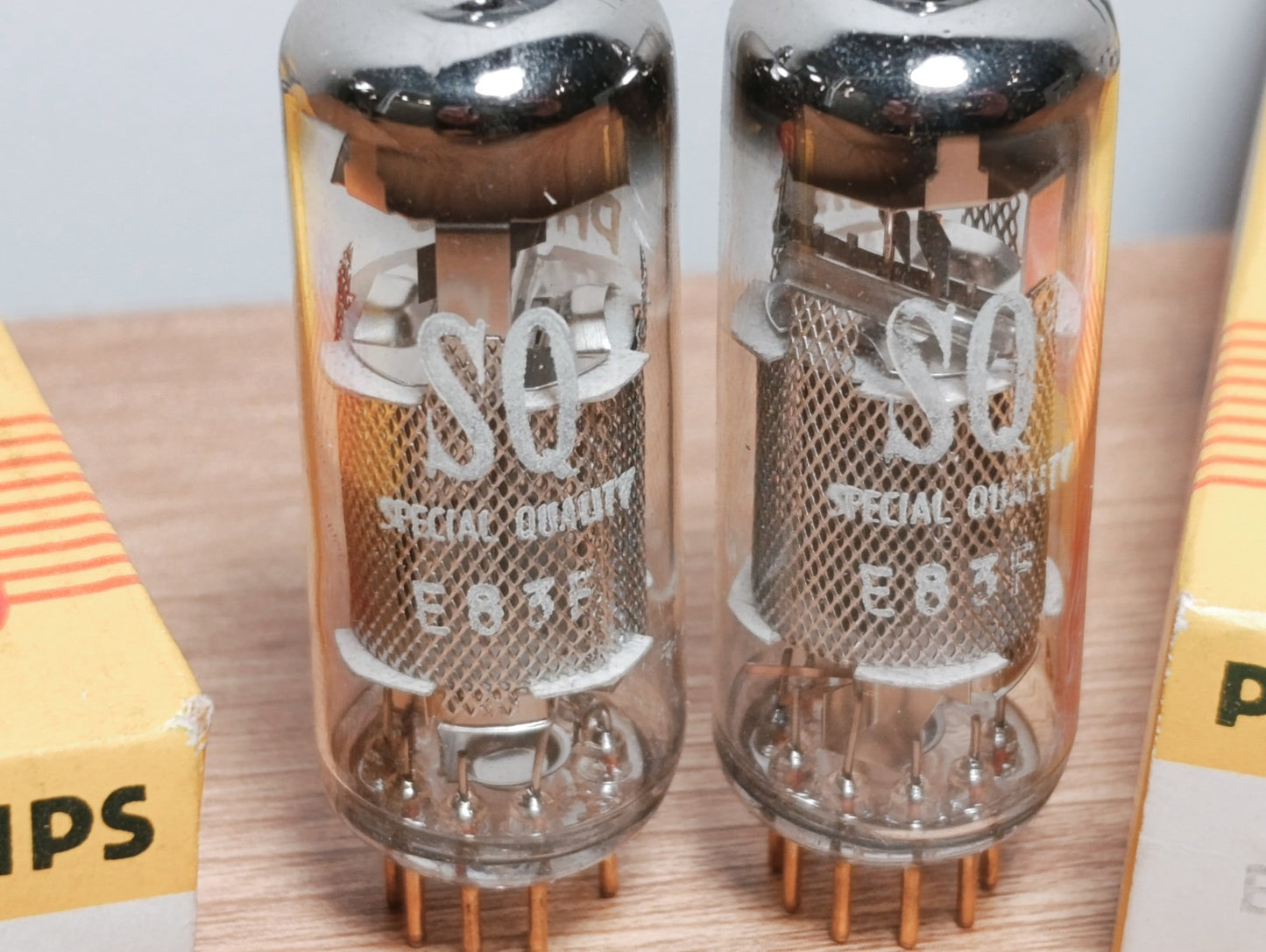 2 Pieces SQ E83F Philips Special Quality Gold Pins NOS Valve Tube NIB Heerlen