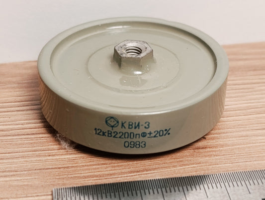 1 pcs. 2200pF 12kV ±20% Ceramic High Voltage Impulse Capacitors KVI-3 / КВИ-3