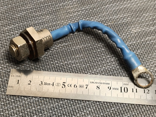 1 PCS. BYY15 400V 40A stud rectifier diode Mullard vintage USED