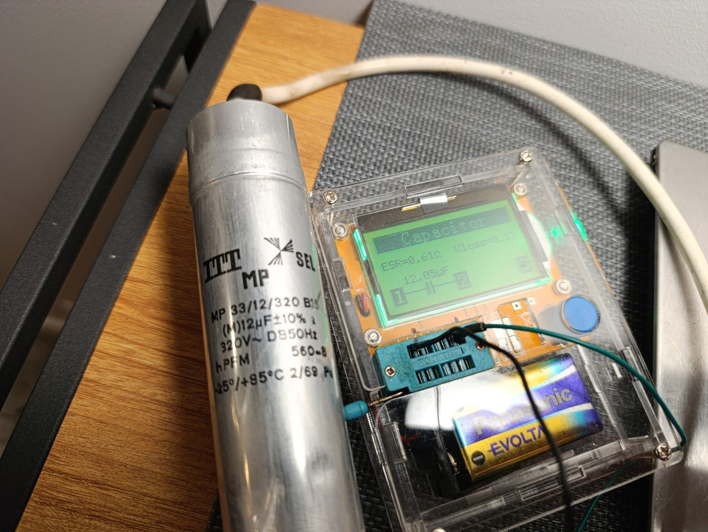 ITT SEL MP-Kondensator Typ MP33/21/320  12 µF / 320 V~, HiFi Capacitor USED