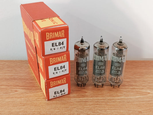 EL84 BRIMAR ENGLAND NOS NIB BOXED MATCHED Pair + 1 VALVE TUBE ( 3 Pieces LOT)