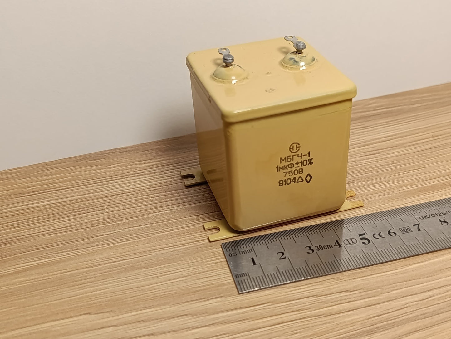 1pcs. 1uF 750V Metal-Paper Capacitors MBGCh-1 / МБГЧ-1 USSR NEW. MILITARY