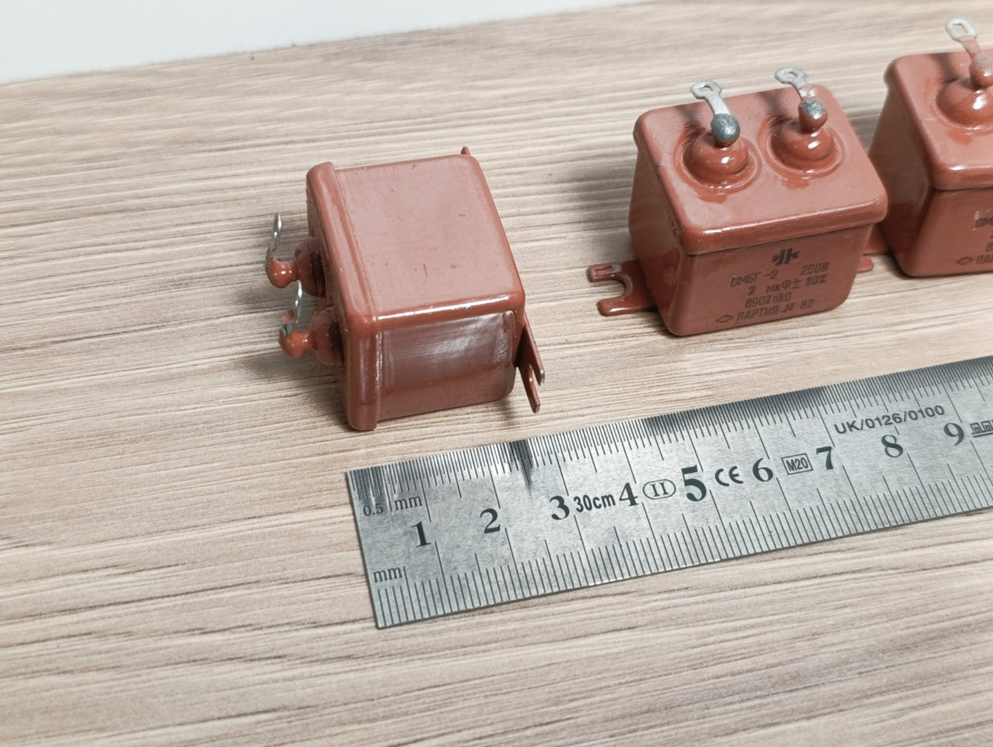 OMBG-1 2uF 200V ±10% SOVIET PAPER PIO AUDIO CAPACITORS OTK QTY-4
