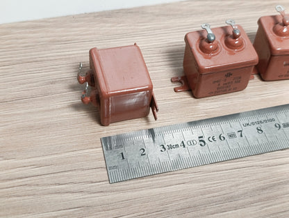 OMBG-1 2uF 200V ±10% SOVIET PAPER PIO AUDIO CAPACITORS OTK QTY-4