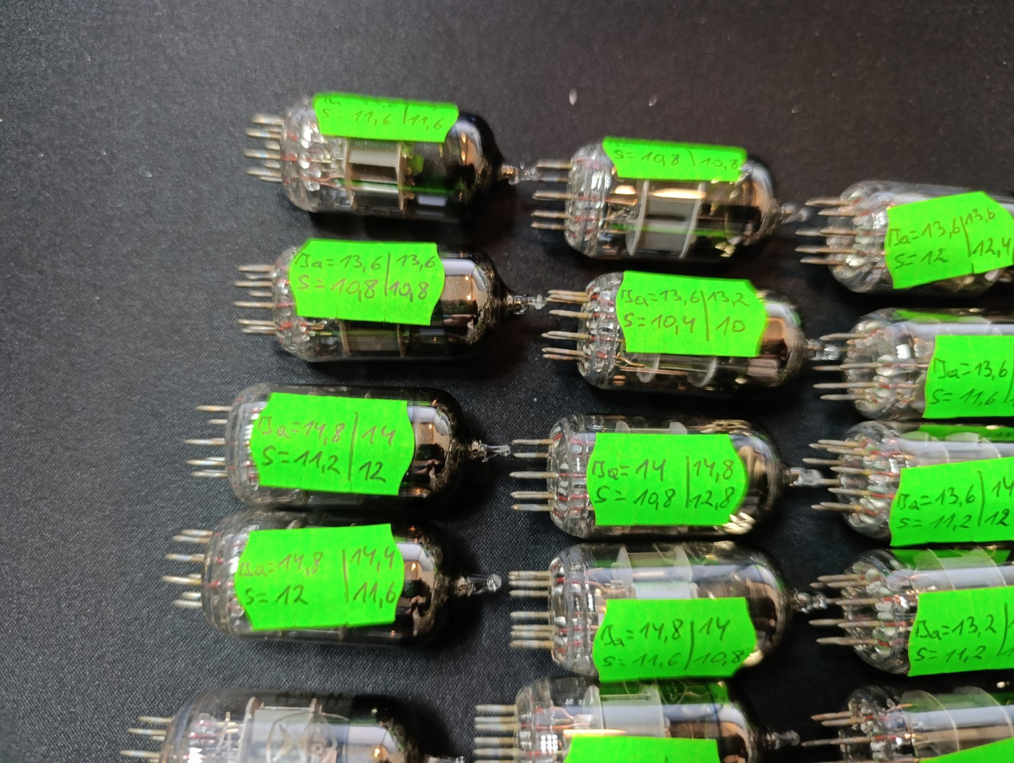 Matched Pair 6N23P = ECC88 E88CC '83 year NOS VOSKHOD ROCKET LOGO  TUBES