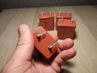 4Pcs MBGP-1 /МБГП–1 10uF 10% 200V RUSSIAN PAPER CAPACITORS LOT