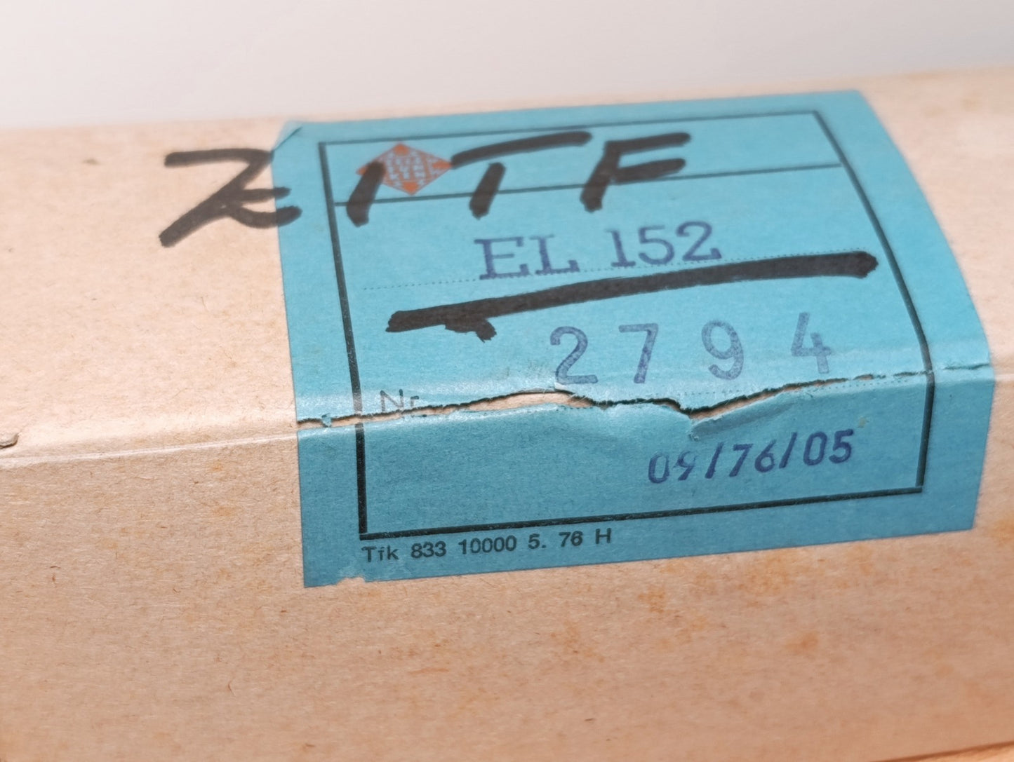 PAIR original Telefunken EL152 high-performance tube NIB NOS SAME DATE
