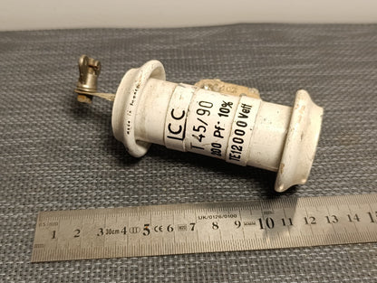 Feed Thru Capacitor 200pf 12kv ICC T45/90  (Pull) USED
