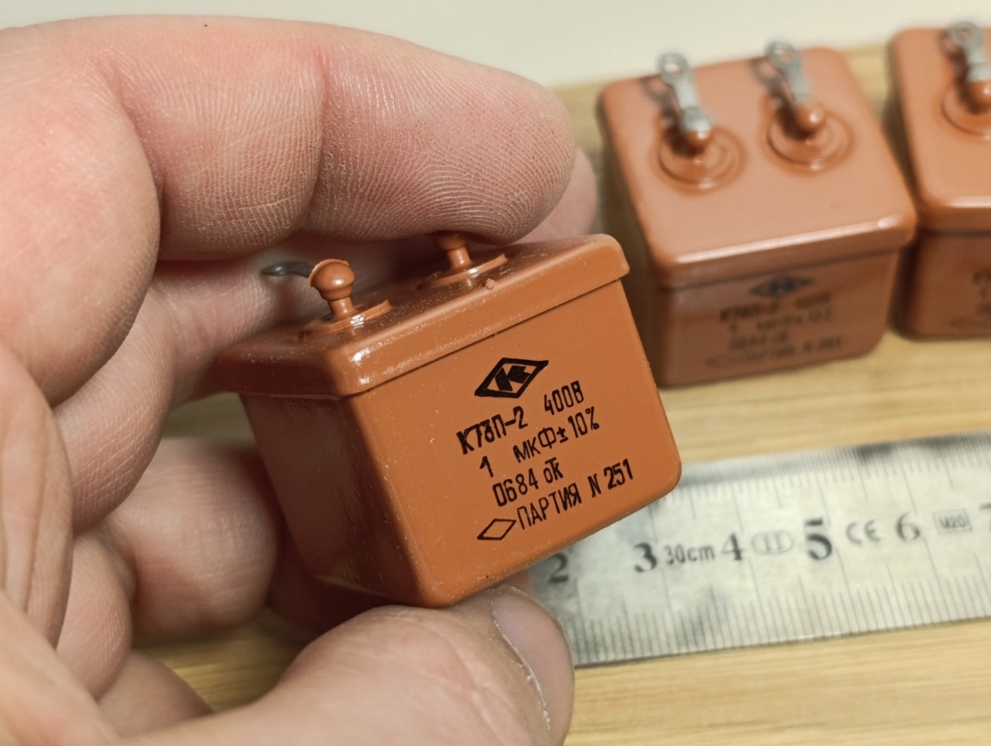 4Pcs. AUDIO CAPACITOR K73P-2 400V 1uF 10% NOS PETP USSR NOS