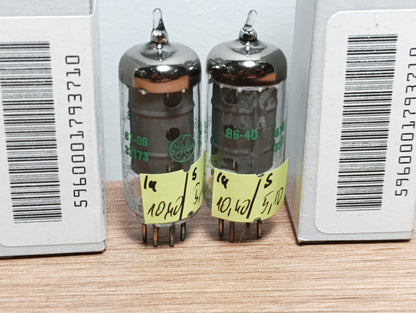 PAIR Matched NOS 6AU6WC GE ~  6AU6 EF94 Mic General Electric Co. USA made