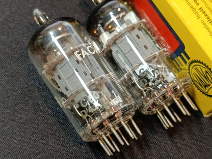 Pair VALVO ECC 808 (ECC808) Tubes USED (2pc lot) Original BOX Triode
