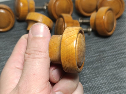 Vintage Wooden door knob handles 9 pieces USED LOT