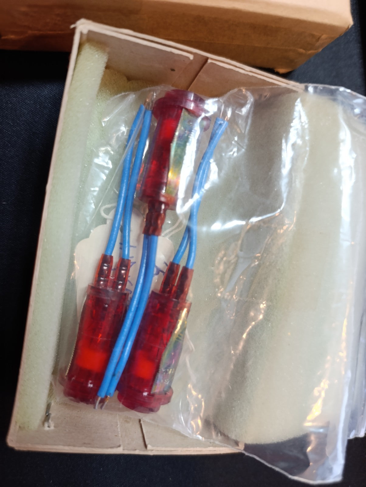 (3Pcs.) RED Indicator lamp LOT NEW NOS 48V