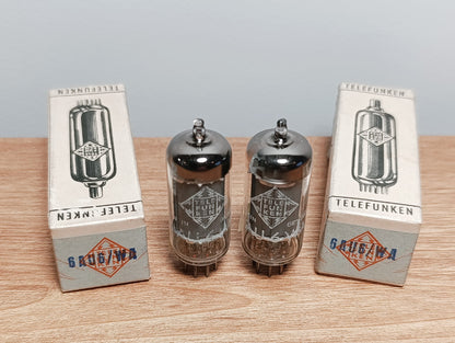 100% Matched Pair 6AU6WA Telefunken EF94 6AU6 diamond tube NIB NOS SAME DATE