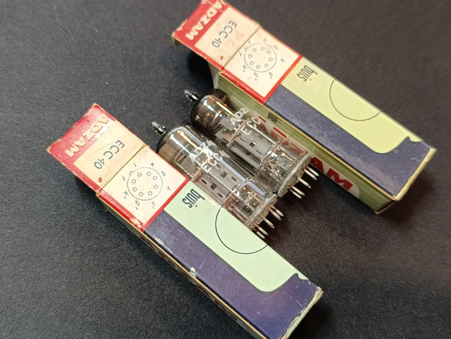 Pair Adzam ECC40 AA61 NOS NIB Double Triode Audio Tubes LC5 Same Code (2Pcs)