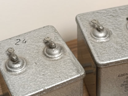 2pcs. 2uF 500V Metal-Paper Capacitors MBGCh-1 / МБГЧ-1 USSR NEW. MILITARY