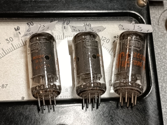 3Pcs. Tested NOS 6AU6A RCA ~  6AU6 EF94 Mic General Electric Co. USA made