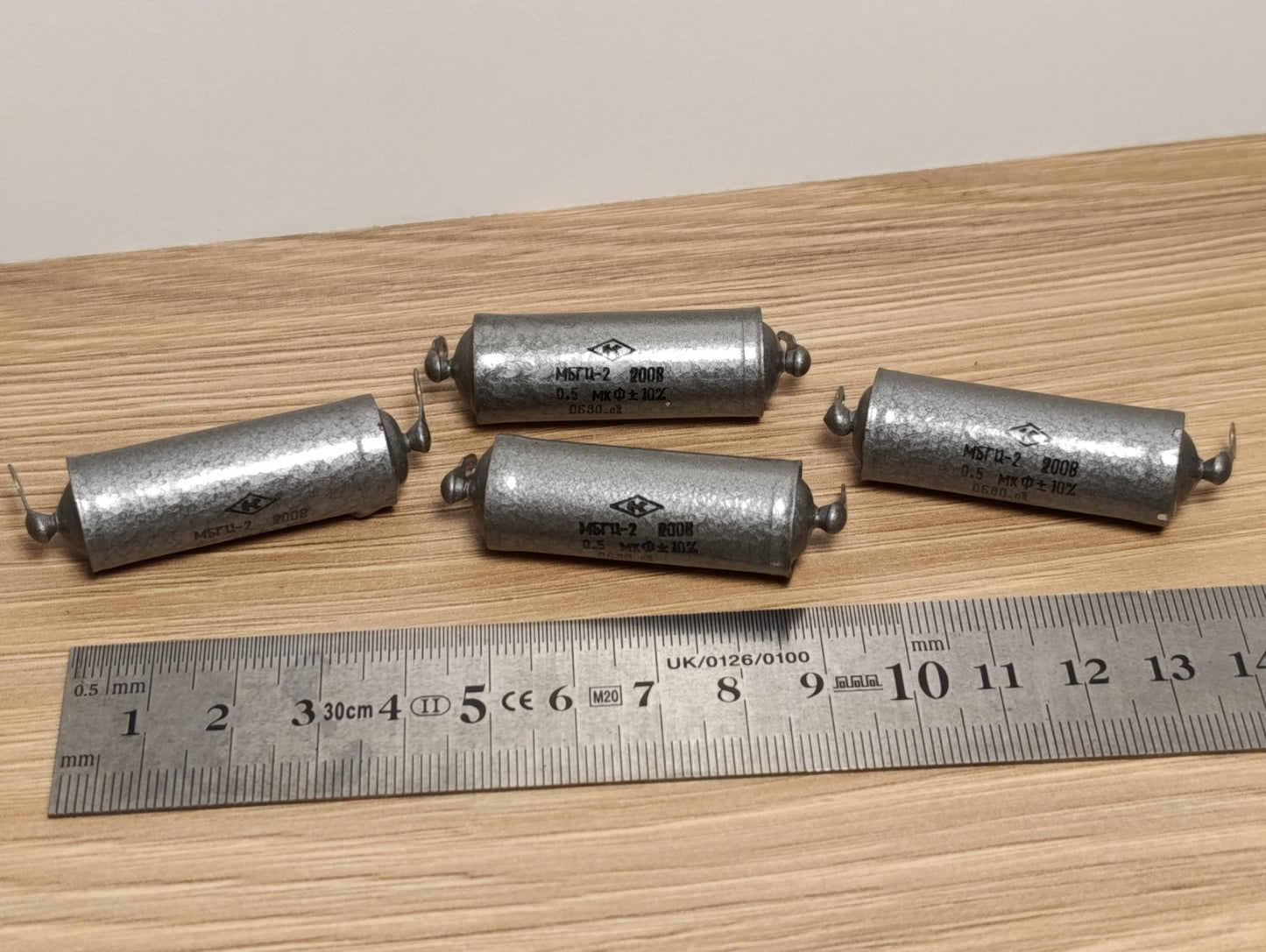 4pcs. 0.5 0,5uF 200V MBGCH-1A Paper-In-OiL PIO AUDIO CAPACITORS NOS NEW