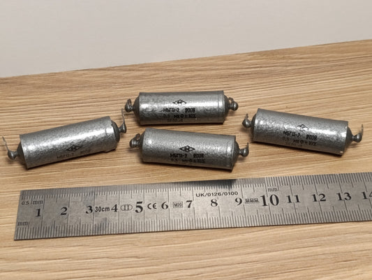 4pcs. 0.5 0,5uF 200V MBGCH-1A Paper-In-OiL PIO AUDIO CAPACITORS NOS NEW