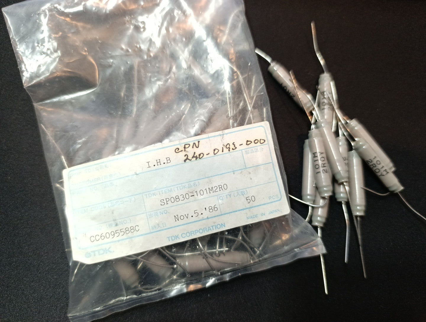 50Pcs LOT NOS/ NEW Fixed Inductors wirewound 151M 1R5Y Made in Japan NOS 80's