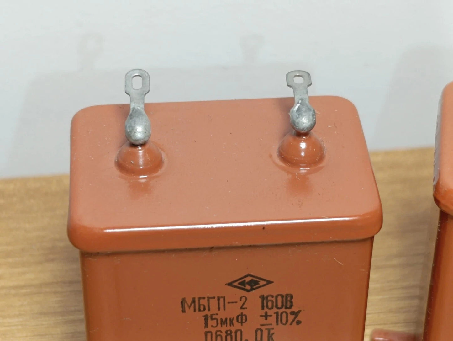 15uF 160 V  PAIR RUSSIAN PAPER IN OIL PIO AUDIO CAPACITORS MBGP-2 МБГП-2 (PAIR)