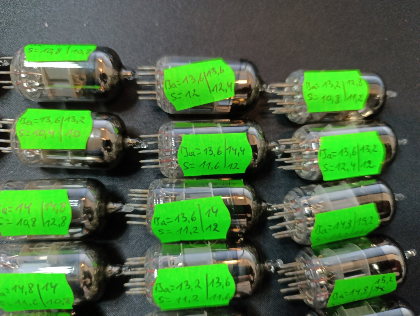 Matched Pair 6N23P = ECC88 E88CC '83 year NOS VOSKHOD ROCKET LOGO  TUBES