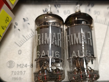 PAIR Matched NOS 6AU6 Brimar Britain ~ EF94 Mic SonyC800G C37 Altec 21 StamAudio