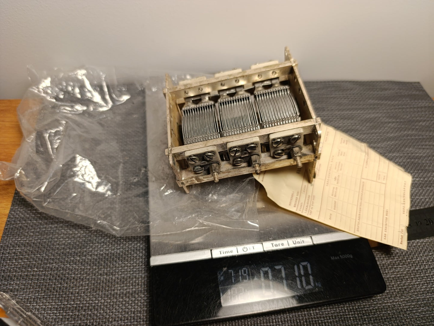La Pointe Air Variable Capacitor Shafted 3 sections  42-1440pF NEW NOS