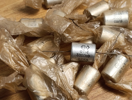 10x FT-1 3300pf 10% 200V NOS Soviet USSR Teflon capacitors / New / 10 pcs