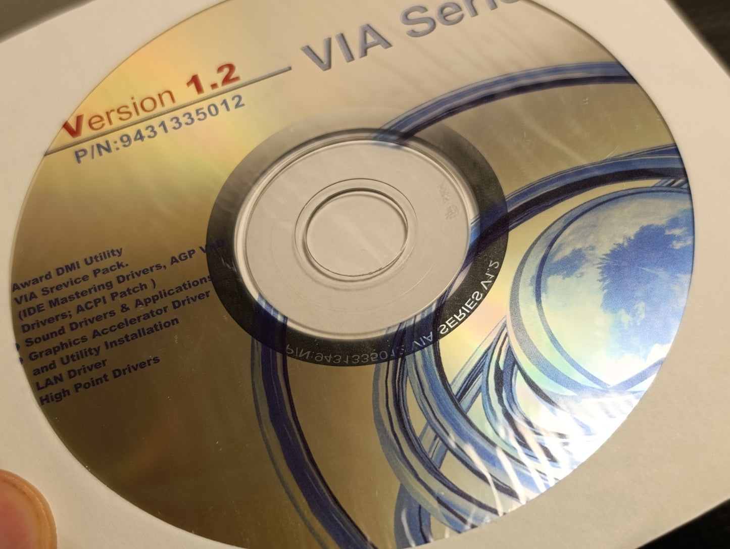 Via series Version 1.2 Installation Driver CD, P?N: 9431335012