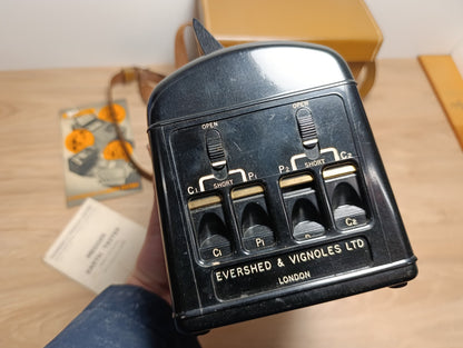 Megger earth meter serries 4 1950's date FROM Rogaland Radio USED